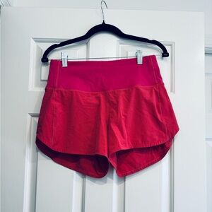 Lululemon High Rise Lined Speed Up Shorts 4”